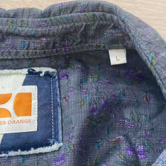 Men’s Hugo Boss Orange Western Style Floral Shirt Size Large - Picture 7 of 9